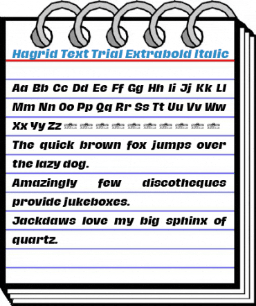 Hagrid Text Trial Extrabold Italic Font
