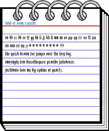 Hand of Doom Regular Font