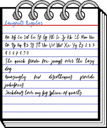hangouts Regular Font