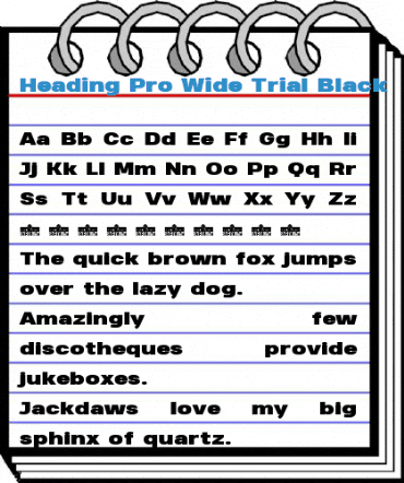 Heading Pro Wide Trial Black Font