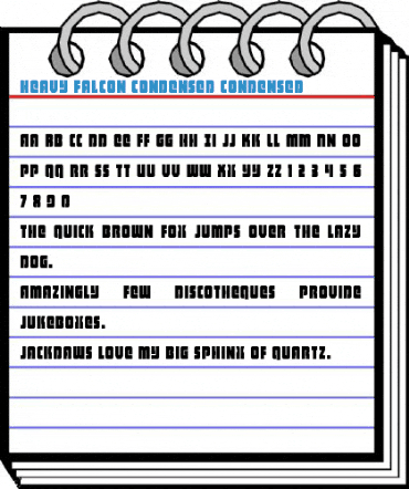 Heavy Falcon Condensed Condensed Font