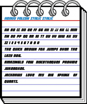 Heavy Falcon Italic Italic Font