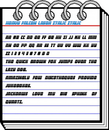 Heavy Falcon Laser Italic Italic Font