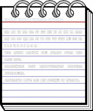 Heavy Falcon Outline Outline Font