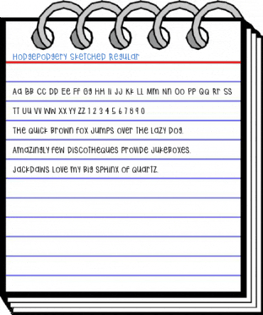 Hodgepodgery Sketched Regular Font