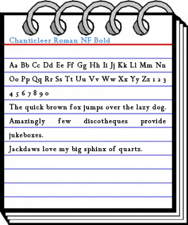 Chanticleer Roman NF Bold Font