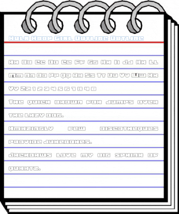 Hula Hoop Girl Outline Font