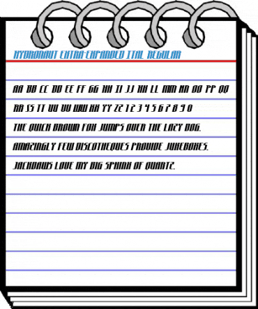Hydronaut Extra-Expanded Ital Regular Font