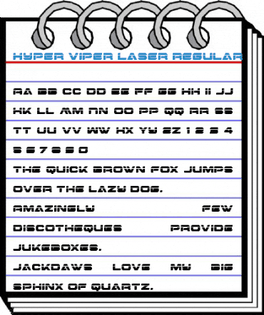 Hyper Viper Laser Regular Font