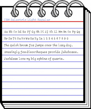 IBM Selectric Light Regular Font