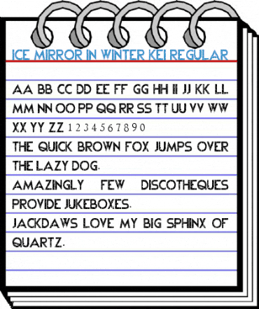 Ice Mirror in Winter Kei Regular Font