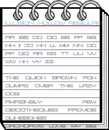 Illusion Hollow Regular Font