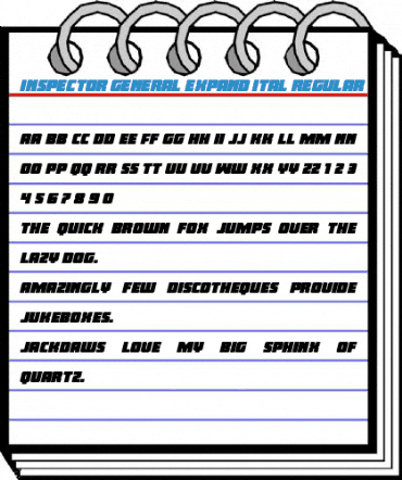Inspector General Expand Ital Regular Font