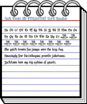Jack Pirate Alt PERSONAL USE Regular Font