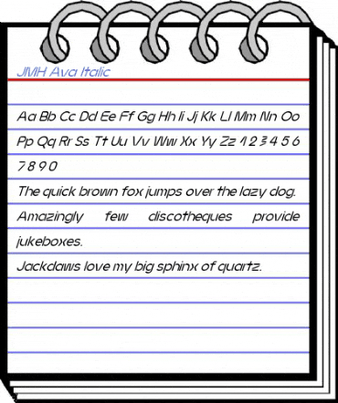 JMH Ava Italic Font