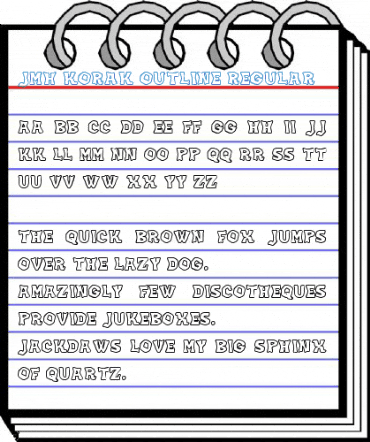 JMH KORAK OUTLINE Regular Font
