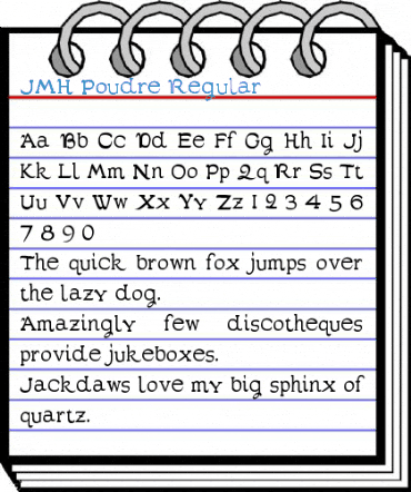 JMH Poudre Regular Font