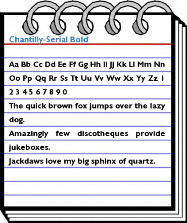 Chantilly-Serial Font