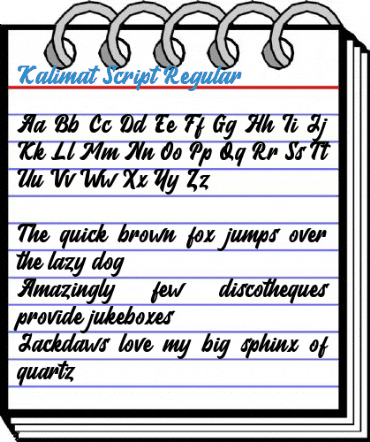 Kalimat Script Regular Font