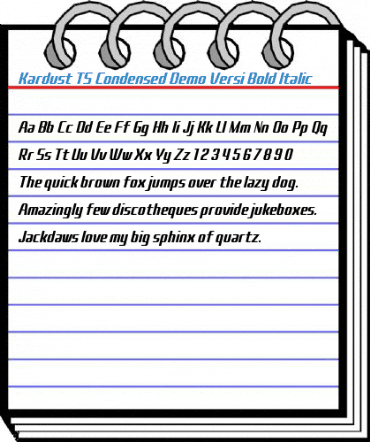 Kardust TS Condensed Demo Versi Font