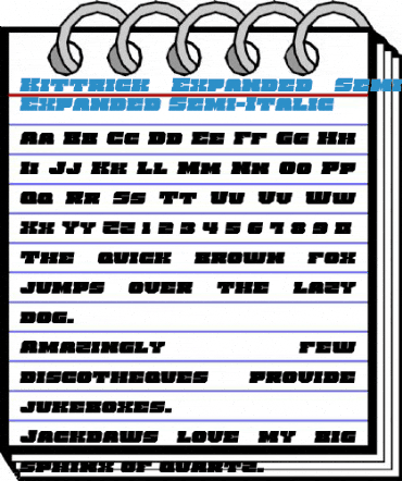 Kittrick Expanded Semi-Italic Expanded Semi-Italic Font