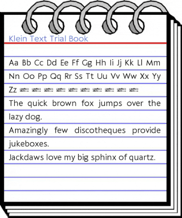 Klein Text Trial Book Font