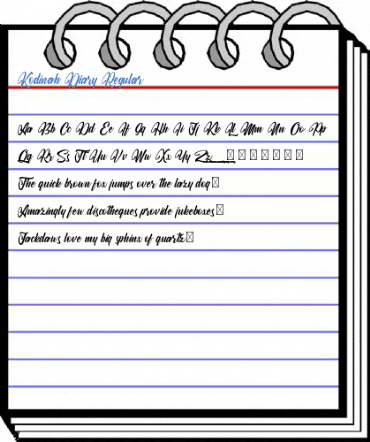 Kodinah Diary Regular Font