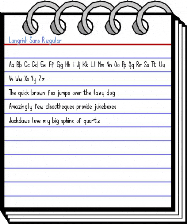 Langrish Sans Regular Font
