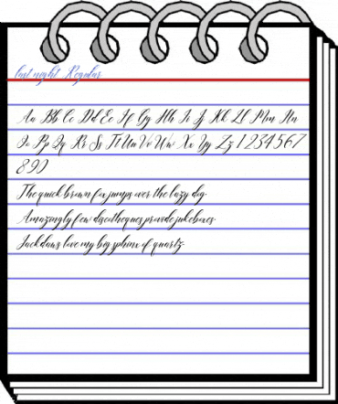 last night Regular Font