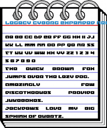 Legacy Cyborg Expanded Regular Font