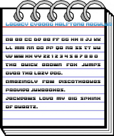 Legacy Cyborg Halftone Regular Font