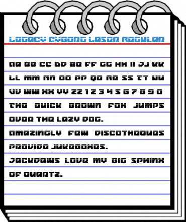Legacy Cyborg Laser Regular Font