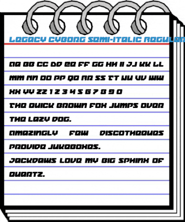 Legacy Cyborg Semi-Italic Regular Font