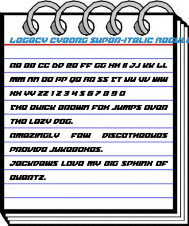 Legacy Cyborg Super-Italic Regular Font