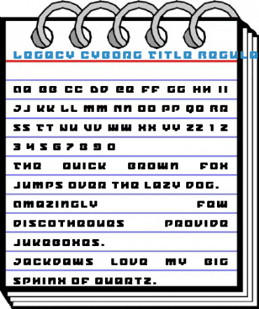 Legacy Cyborg Title Regular Font