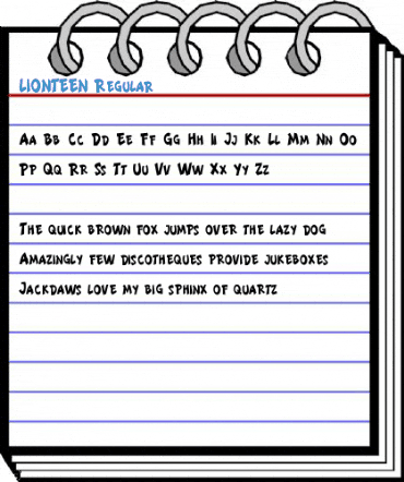 LIONTEEN Regular Font
