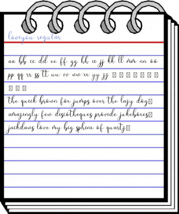 Loveyou Regular Font