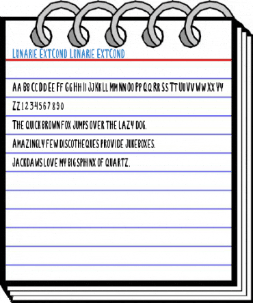 Lunarie ExtCond Lunarie ExtCond Font