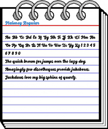 Maloney Regular Font