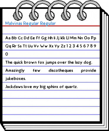 Malvinas Regular Regular Font