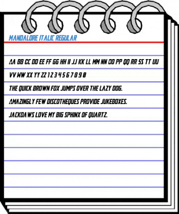 Mandalore Italic Regular Font