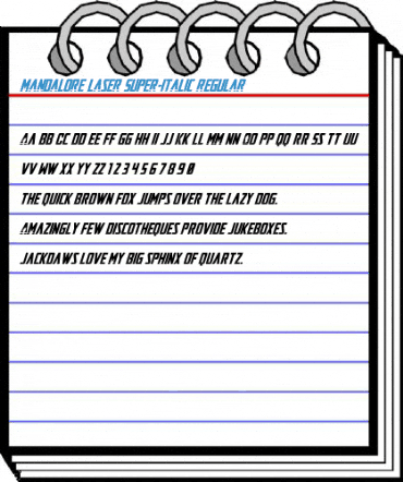 Mandalore Laser Super-Italic Regular Font