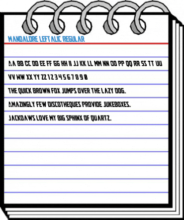 Mandalore Leftalic Regular Font
