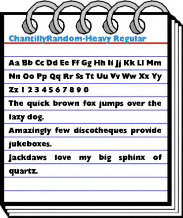 ChantillyRandom-Heavy Regular Font