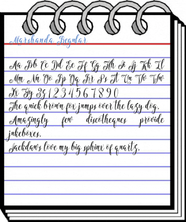 Marshanda Regular Font