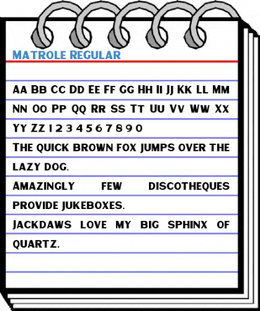 Matrole Regular Font