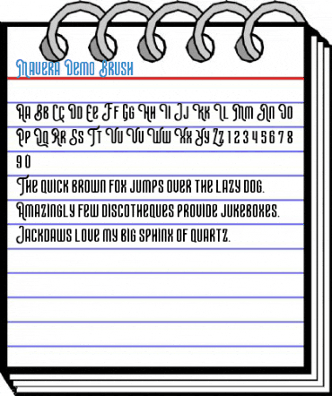 Mavera Demo Brush Font