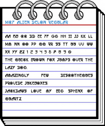 MCF Alien Delon Regular Font