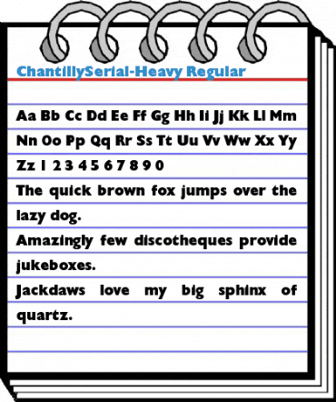 ChantillySerial-Heavy Regular Font
