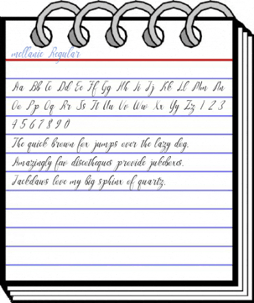 mellanie Regular Font